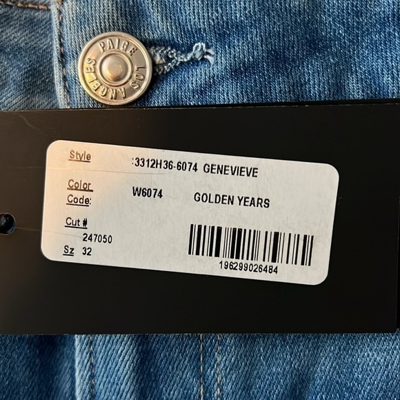 PAIGE Genevieve Modern High Rise Flare Jeans in Golden Years Size 32 NWT! - Picture 4 of 16